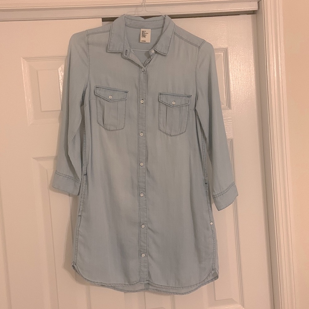 Denim Button Up Dress